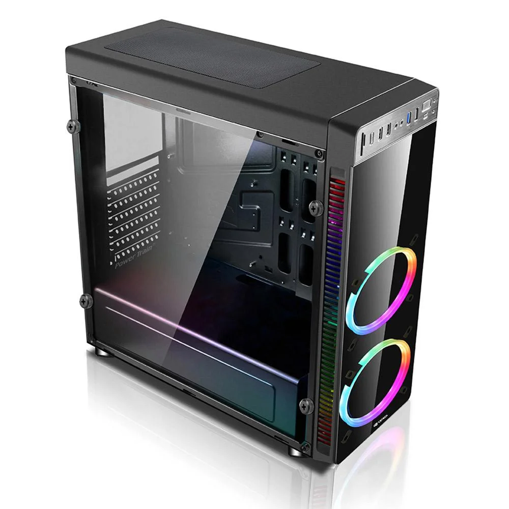 Gabinete Gamer C3Tech, Lateral em Vidro, USB 3.0, S/ Fonte, RGB - MT-G1000BK