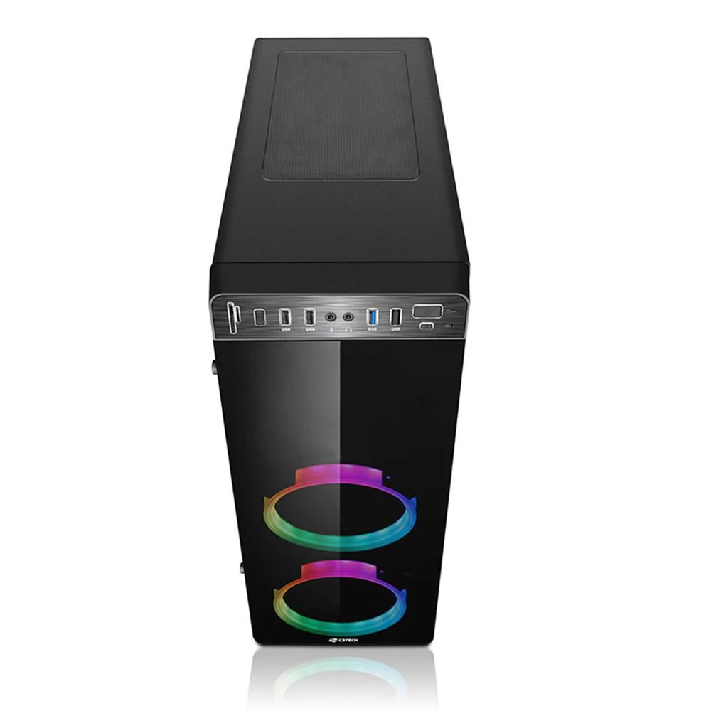 Imagem 5 de 5 do produto Gabinete Gamer C3Tech, Lateral em Vidro, USB 3.0, S/ Fonte, RGB - MT-G1000BK