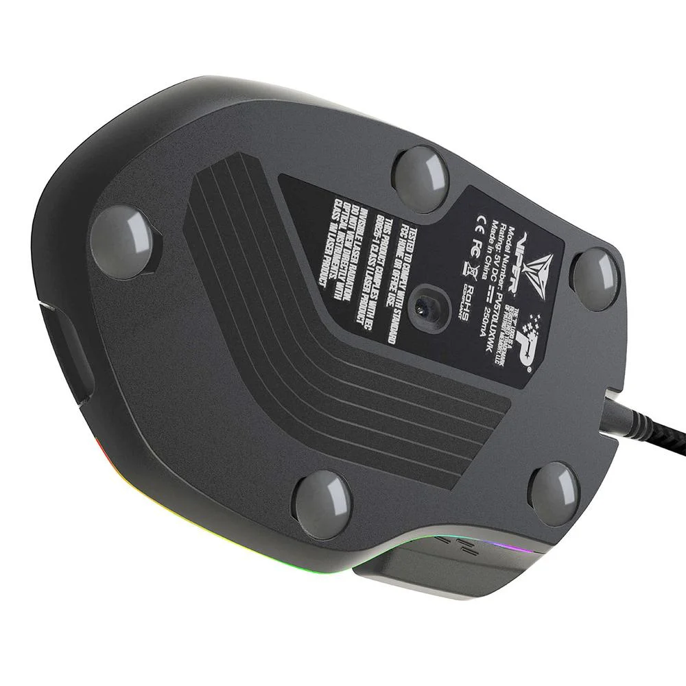 Imagem 4 de 5 do produto Mouse Gamer Patriot Viper V570 Blackout, 12000 DPI, RGB, USB, Sensor Laser