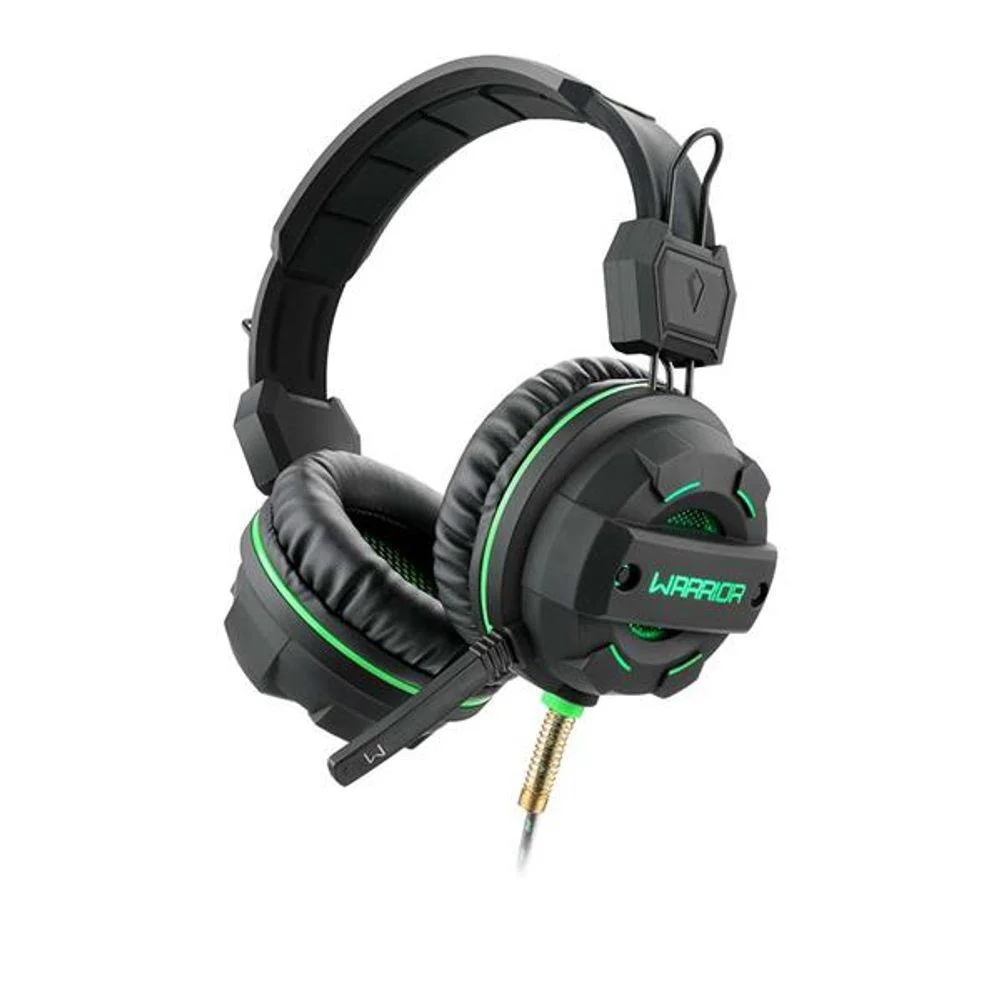 Imagem 2 de 5 do produto Headset Gamer Warrior USB e P2 com LED Verde - PH143