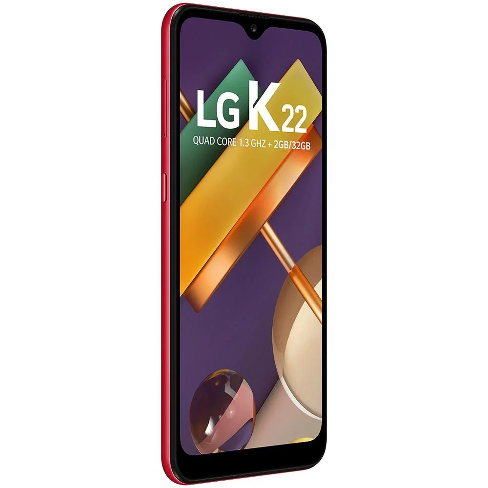Imagem 5 de 5 do produto Smartphone LG K22, 32GB, Tela 6.2, Quad Core, 4G, Câmera 13MP+2MP - Vermelho