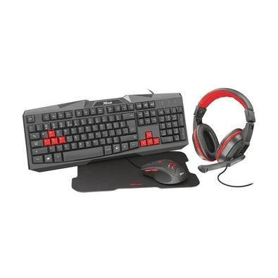Kit Trust Ziva 4 em 1 Gaming Bundle, Com Fio