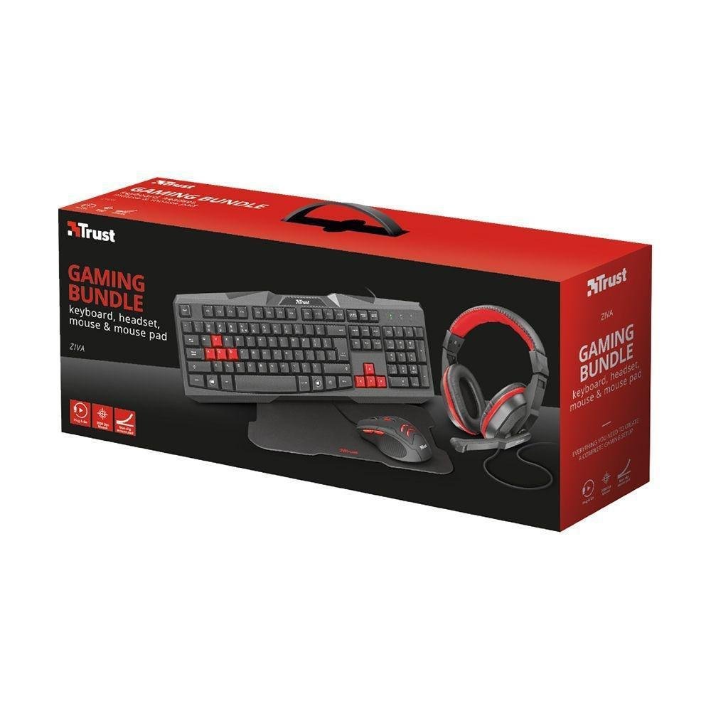 Imagem 3 de 5 do produto Kit Trust Ziva 4 em 1 Gaming Bundle, Com Fio