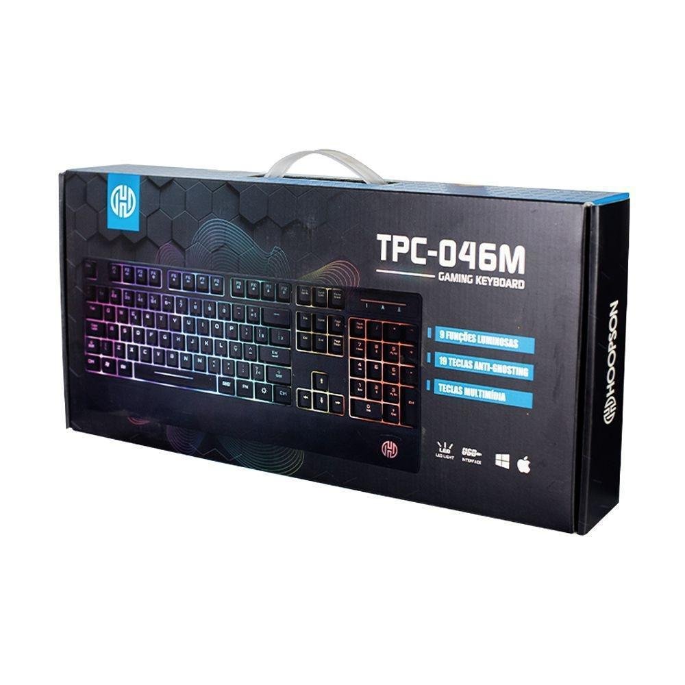 Imagem 2 de 2 do produto Teclado gamer hoopson hybrid music led rgb - tpc-046m