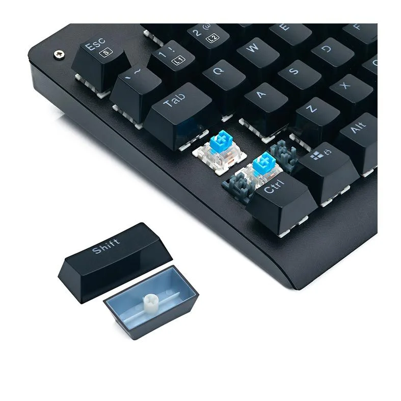 Imagem 2 de 4 do produto Teclado Mecânico Gamer Redragon, Dark Avenger, RGB, Switch Blue, com fio - K568-2