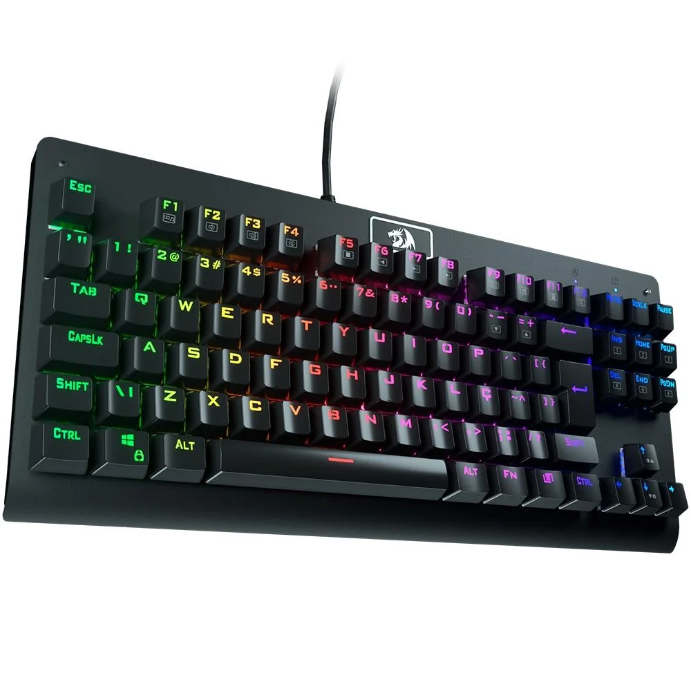 Imagem 3 de 4 do produto Teclado Mecânico Gamer Redragon, Dark Avenger, RGB, Switch Blue, com fio - K568-2
