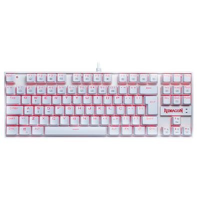 Teclado Mecânico Gamer Redragon Kumara, Branco, Switch Outemu Blue, LED Vermelho, ABNT2 - K552W-2 (BLUE)..