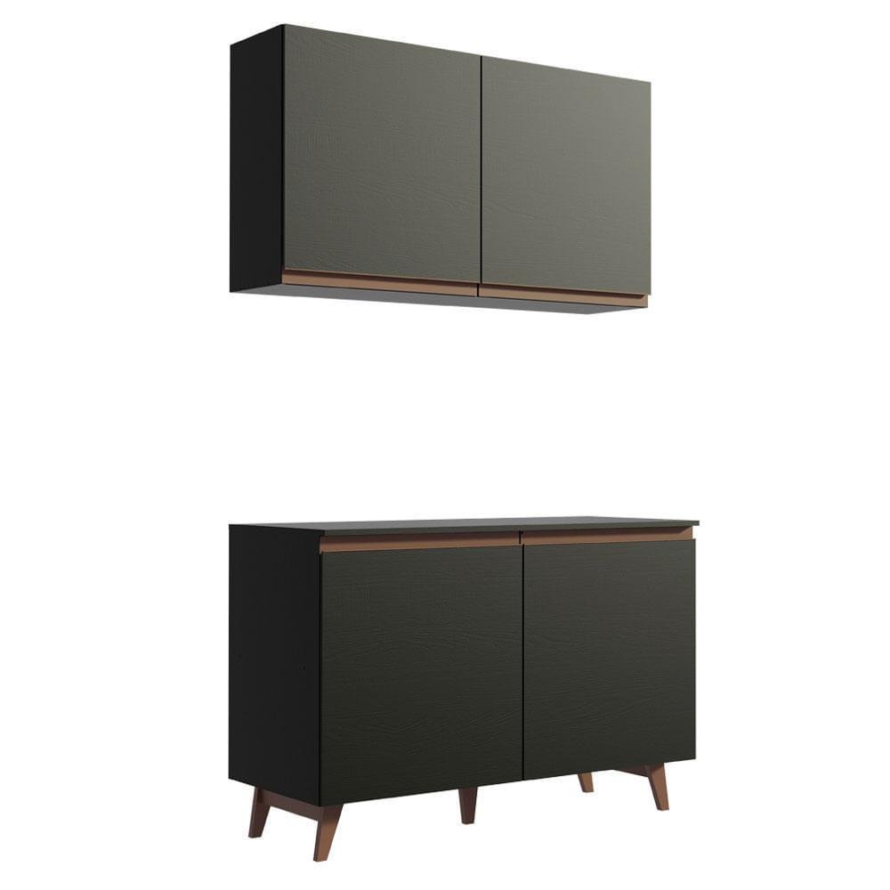 Gabinete Para Pia De 120 Cm E Balc o Cooktop 4 Bocas E Forno 