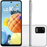 Smartphone LG K62+ Dual Tela 6.59'', 128GB, 4G, Câmera 48M+5MP+2MP+2MP - Branco