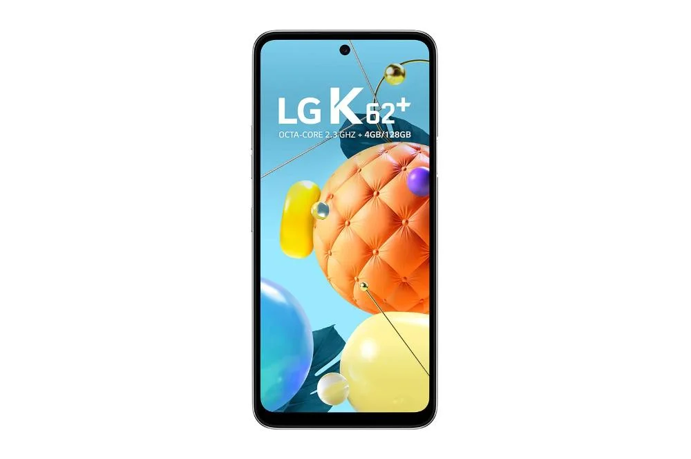 Smartphone LG K62+ Dual Tela 6.59'', 128GB, 4G, Câmera 48M+5MP+2MP+2MP - Branco