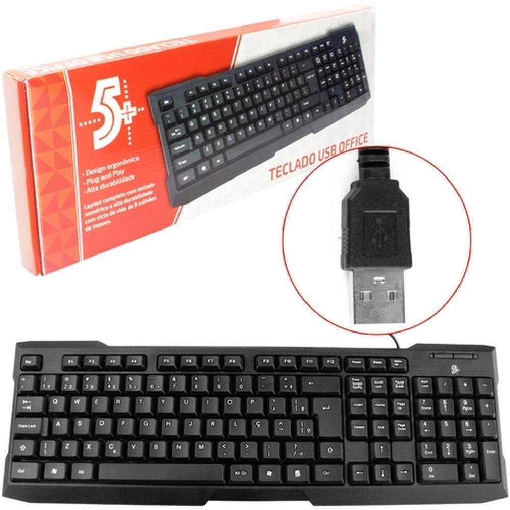 Imagem 2 de 3 do produto Teclado Usb Office Preto 015-0041