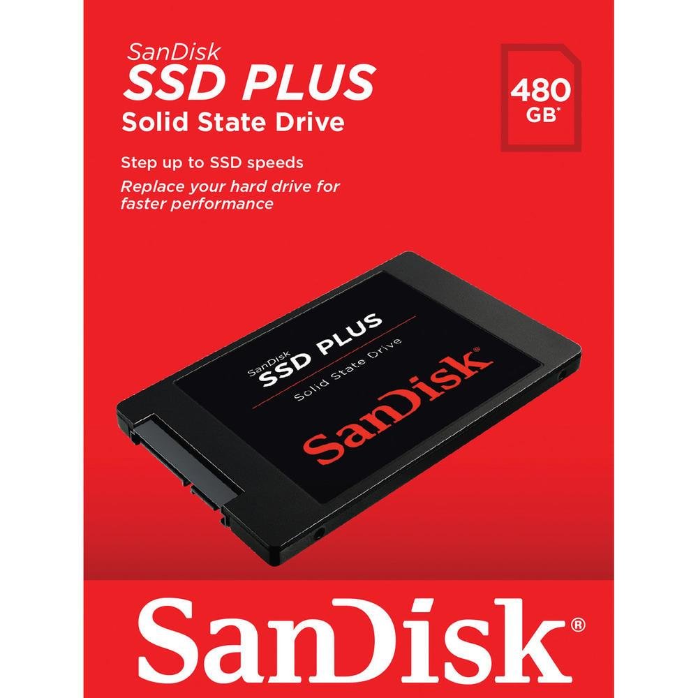 SSD Sandisk PLUS 480GB SATA 30 25 KaBuM