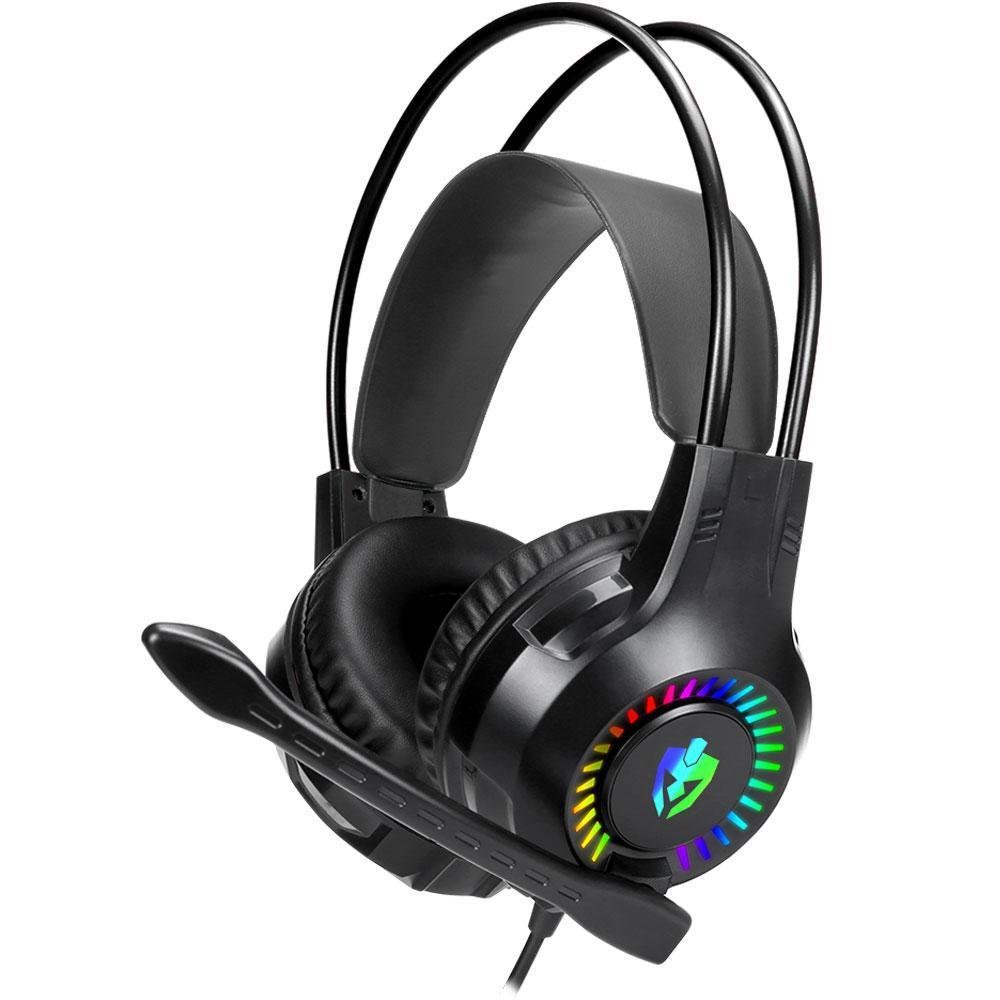 Headset Gamer Evolut Apolo Eg304 RGB, USB, Preto KaBuM!