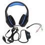 Headset Gamer Led Rgb Com Fio E Microfone Articulado Azul - Gh-X2000