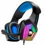 Headset Gamer Led Rgb Com Fio E Microfone Articulado Azul - Gh-X2000