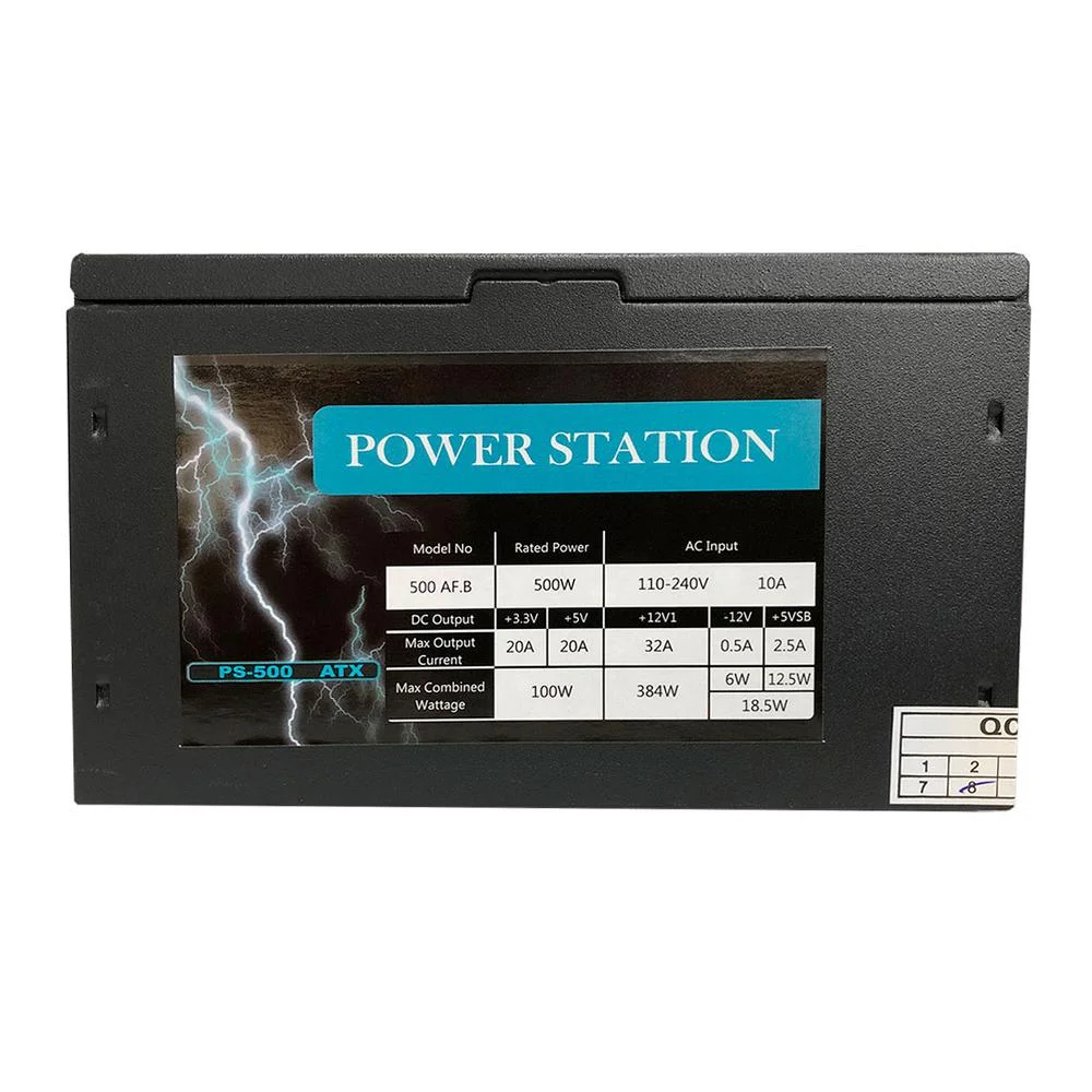 Imagem 5 de 5 do produto Fonte Power Station ATX, 500W, Bivolt, Preto - PS-500