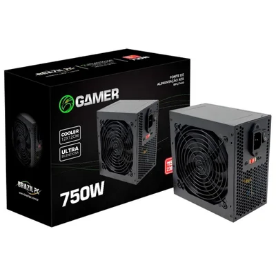 Fonte Brazil PC Gamer, 750W, Real Atx 24 Pinos - Bpc/7400-b