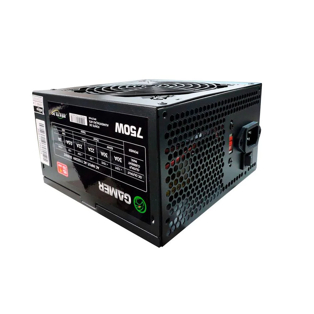 Imagem 3 de 3 do produto Fonte Brazil PC Gamer, 750W, Real Atx 24 Pinos - Bpc/7400-b
