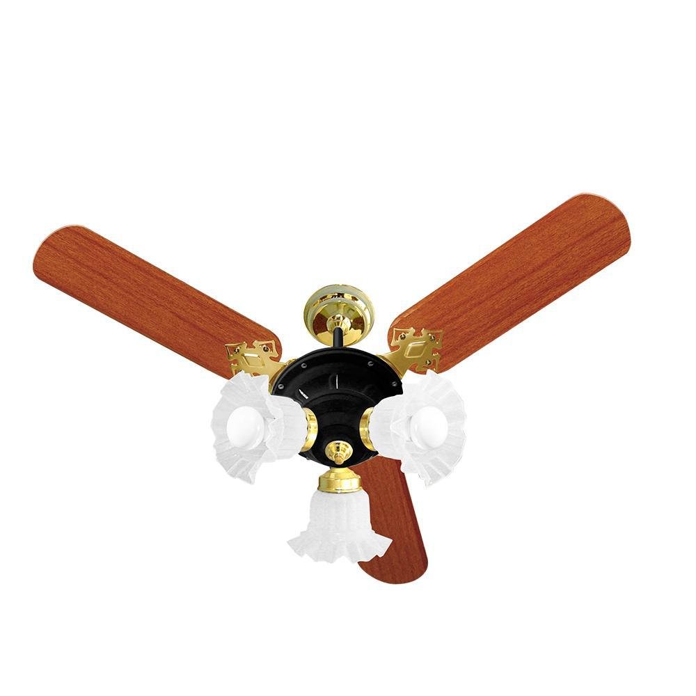 Ventilador de Teto Venti-Delta Elegance, New Zeta, 3 Pás, 3 Velocidades - 110V