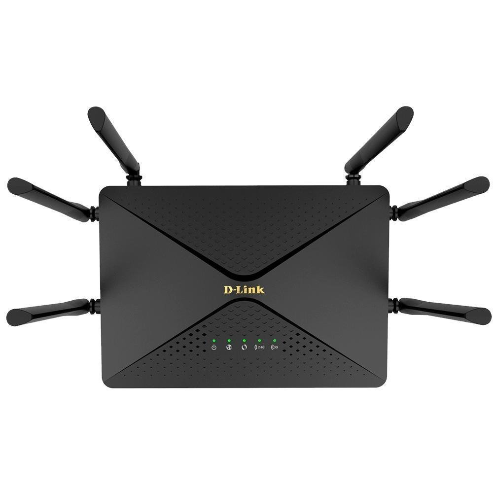 Roteador Wireless D-Link MU-MIMO Gigabit, AC1200, 1200 MB/s, 6 Antenas Smart Beam QoS - DIR-846