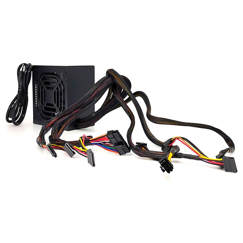 Imagem 3 de 5 do produto Fonte Gamer Ktrok Power Supply, 500W, 80 Plus Bronze, PFC Ativo, Bivolt Automático, Preto - KT-PS500W