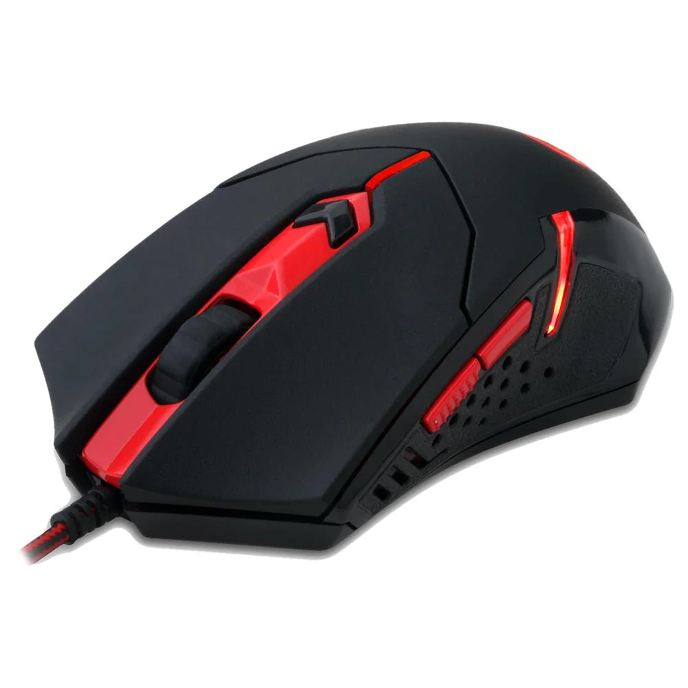 Imagem 2 de 5 do produto Kit Gamer Redragon Mousepad Speed 30 x 25 + Mouse Centrophorus 3200DPI - M601-BA