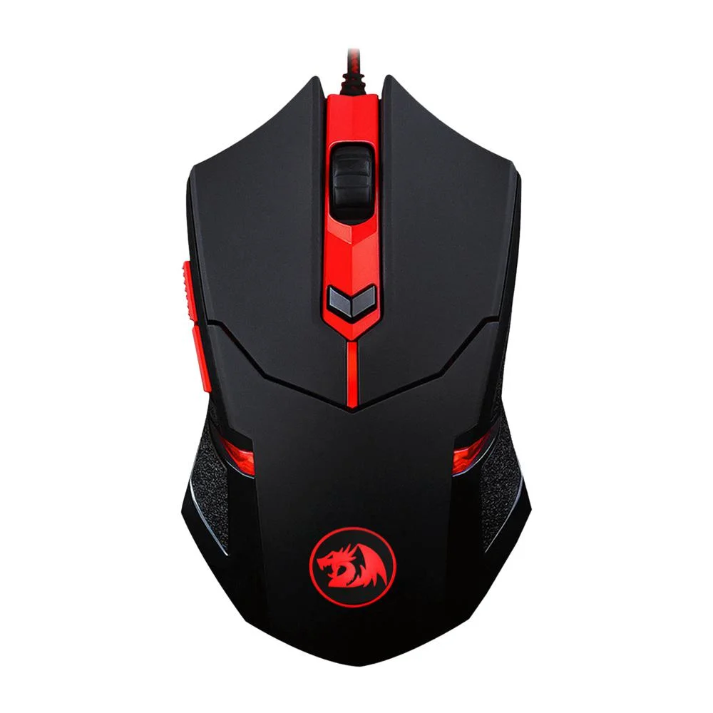 Imagem 4 de 5 do produto Kit Gamer Redragon Mousepad Speed 30 x 25 + Mouse Centrophorus 3200DPI - M601-BA