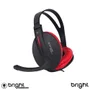 Headset Gamer, Bright Super Bass, haste regulável, vermelho e preto - 206.
