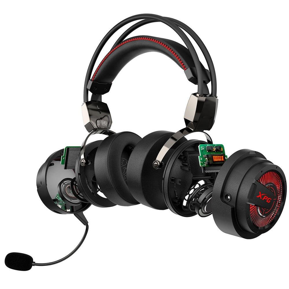 Headset Gamer ADATA XPG PRECOG 7.1 USB Type-C, FPS Mode, ENC, Preto/Led Vermelho Headset Gamer ADATA XPG PRECOG 7.1 USB Type-C, FPS Mode, ENC, Preto/Led Vermelho