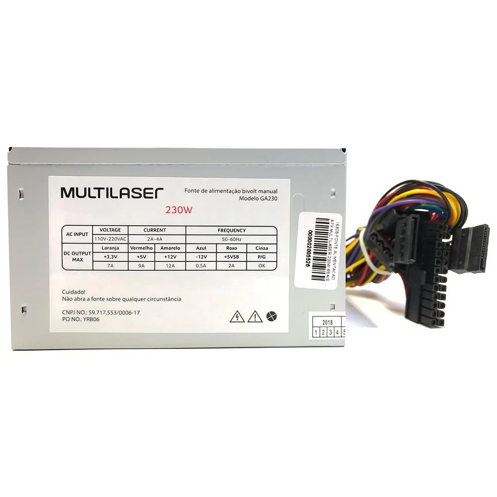 Imagem 5 de 5 do produto Fonte Multi, 230W Real, Bivolt, Manual - GA230