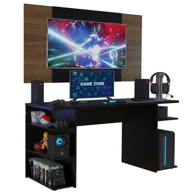 O Conjunto da Mesa Gamer 9409 da Madesa + Painel para TV é uma opção que otimiza o seu espaço com um visual moderno, projetado com base nas tendências
