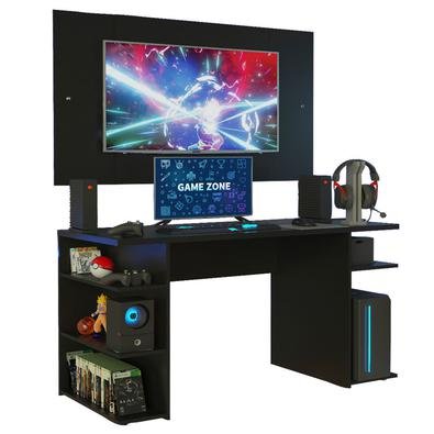 O Conjunto da Mesa Gamer 9409 da Madesa + Painel para TV é uma opção que otimiza o seu espaço com um visual moderno, projetado com base nas tendências