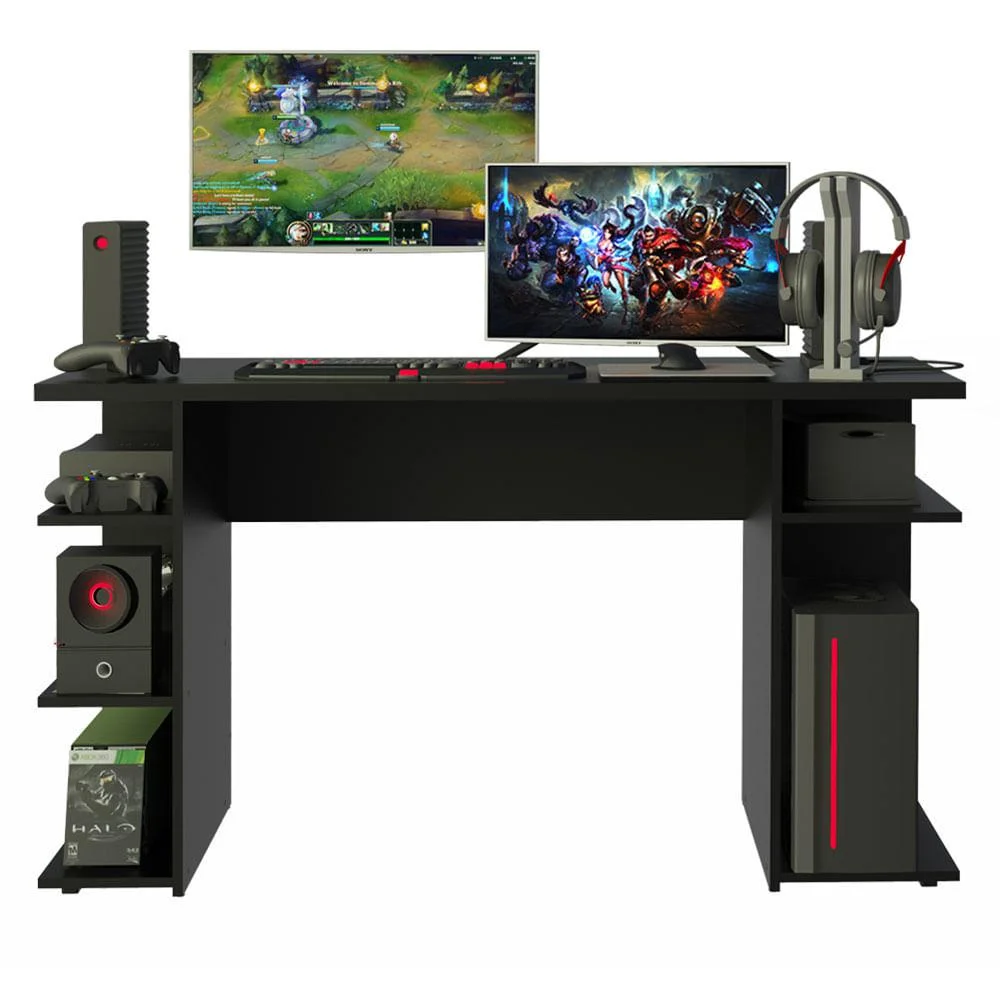 Mesa Gamer Madesa 9409, Preto, Tampo Reforçado