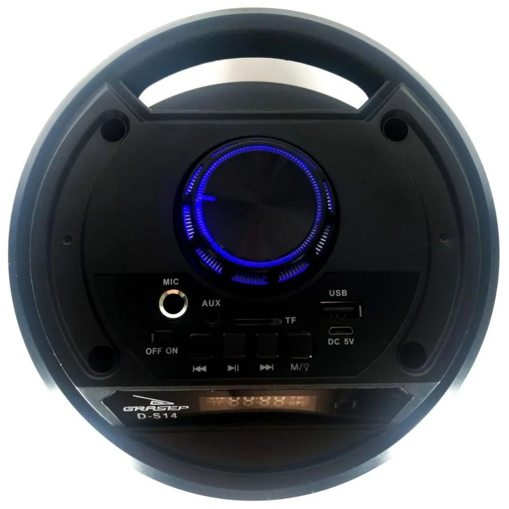 Imagem 3 de 3 do produto Caixa De Som Grasep Amplificada, Led, Microfone, Bluetooth - DS14