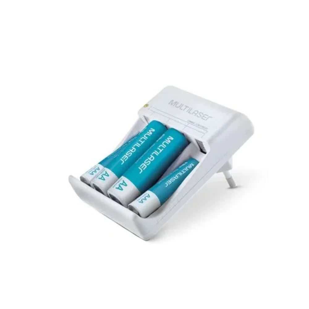 Imagem 2 de 5 do produto Carregador De Pilhas Multi AA/AAA, 2 Pilhas AA 2500Mah, 2 Pilhas AAA 1000Mah - CB045