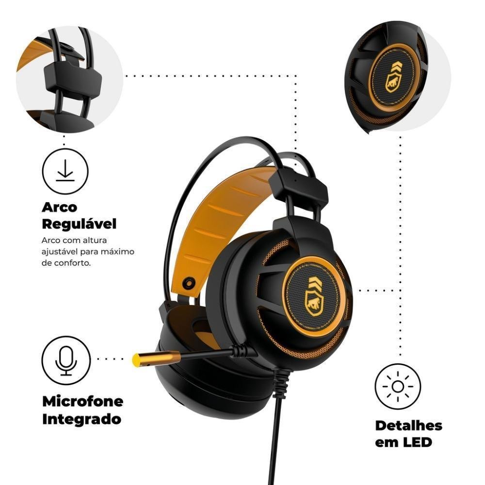 Headphone Com Fio Gshield Gamer Armor