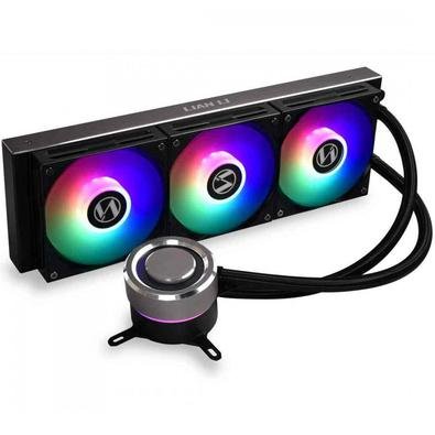 Water Cooler Lian Li Galahad AIO 360, Triple Fan 120mm All In One Selado, Mangueiras de Nylon, Preto..