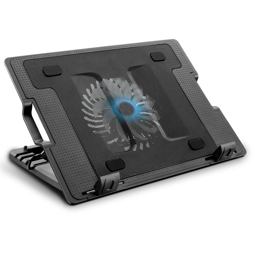 Suporte para Notebook de 9 a 17 Polegadas Multi, com Cooler 12cm, com LED e USB, Preto - AC166