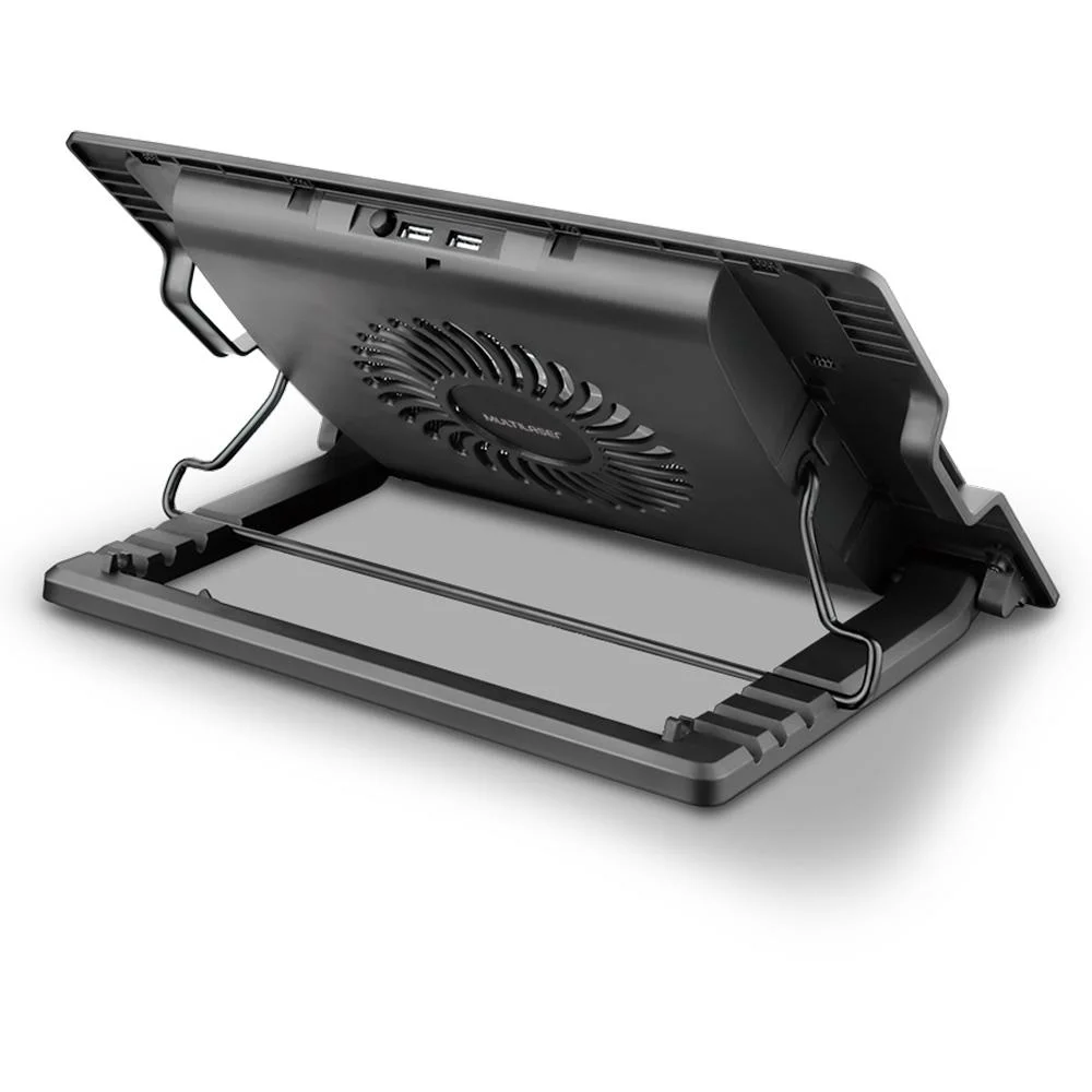 Imagem 2 de 4 do produto Suporte para Notebook de 9 a 17 Polegadas Multi, com Cooler 12cm, com LED e USB, Preto - AC166