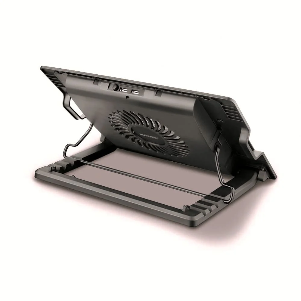 Imagem 3 de 4 do produto Suporte para Notebook de 9 a 17 Polegadas Multi, com Cooler 12cm, com LED e USB, Preto - AC166