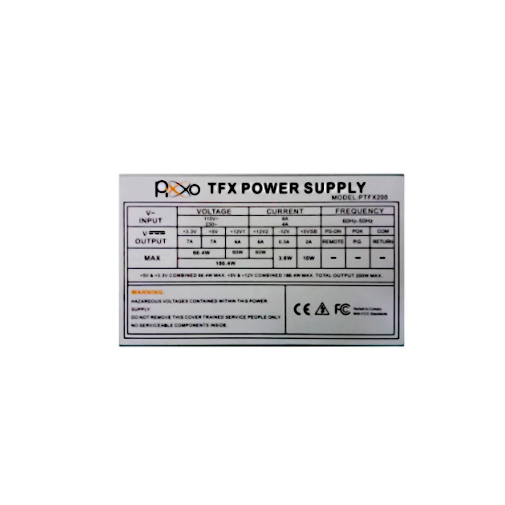 Imagem 3 de 5 do produto Fonte Pixxo TFX, 200W Real, Cinza - PTFX200