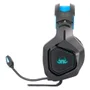 Headset Gamer Knup, Com Microfone, Com Iluminação, USB, PC, PS3, PS4, Xbox One, Azul e Preto - KP-488