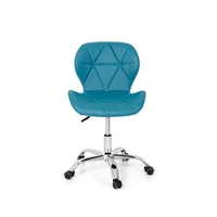 Cadeira Office Império Brazil Eiffel Slim Base Giratória,Turquesa