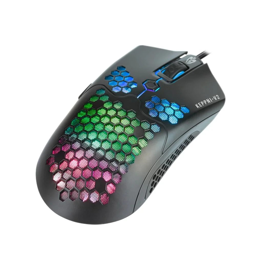 Imagem 2 de 4 do produto Mouse Gamer Evolut Pro Keppni V2 RGB, Sensor Pixart 3325 12000DPI, Cabo 1.7mts, Ultra Leve - EG-111