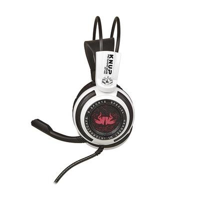 Headset Gamer Knup 7.1 Virtual, com Iluminação USB + P2, Branco/Preto -  KP-400 | KaBuM!