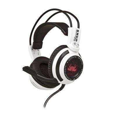 Headset Gamer Knup 7.1 Virtual, com Iluminação USB + P2, Branco/Preto -  KP-400 | KaBuM!