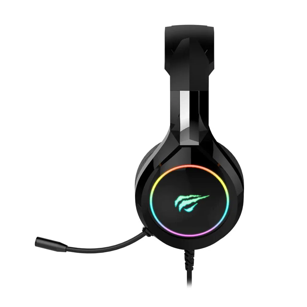 Imagem 2 de 5 do produto Headset Gamer Havit H2232d, RGB, Drivers 50mm, Com Cabo 2 P2 3.5mm, 7.1 Surround, Para Pc, Preto