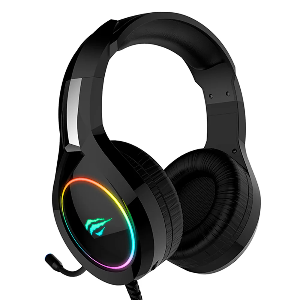 Imagem 3 de 5 do produto Headset Gamer Havit H2232d, RGB, Drivers 50mm, Com Cabo 2 P2 3.5mm, 7.1 Surround, Para Pc, Preto
