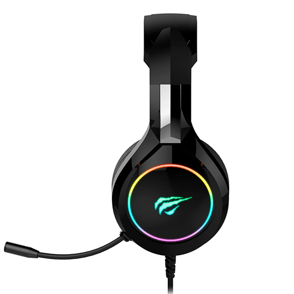 Imagem 5 de 5 do produto Headset Gamer Havit H2232d, RGB, Drivers 50mm, Com Cabo 2 P2 3.5mm, 7.1 Surround, Para Pc, Preto