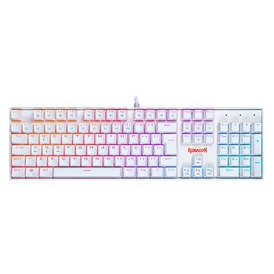 Teclado Mecânico Gamer Redragon Mitra, Switch Outemu Red, LED, RGB, ABNT2, Branco - K551W-RGB..